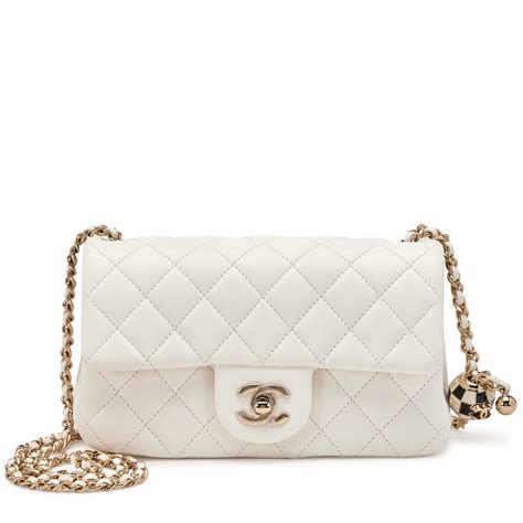 chanel mini 8 pearl crush|chanel mini flap bag outfit.